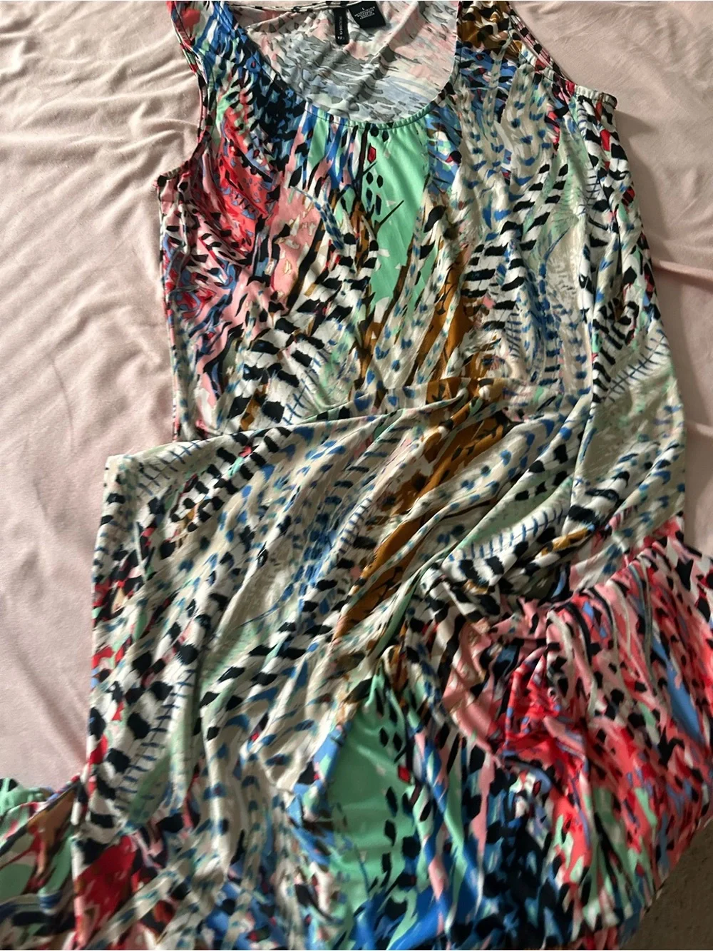 new directions Multicolor Sleeveless Printed Maxi Dress
